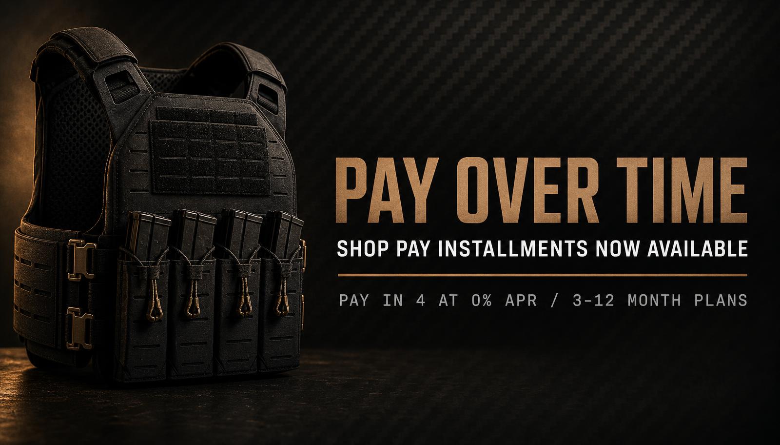 Pay Over Time — Shop Pay Installments now available on Stealth Armor Systems body armor